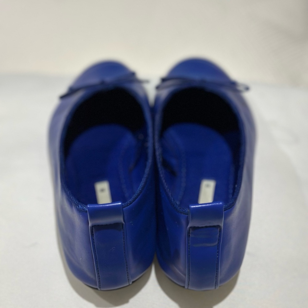 Zara Blue Flats with Bow Detail - Picture 3 of 8